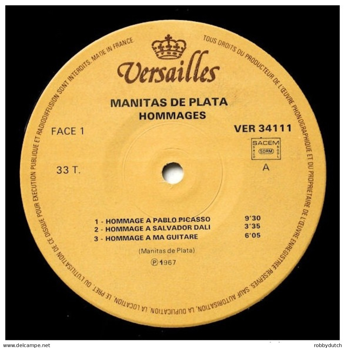 * LP *  MANITAS DE PLATA - HOMMAGES (France 1967 Reissue EX!!!) - Instrumentaal