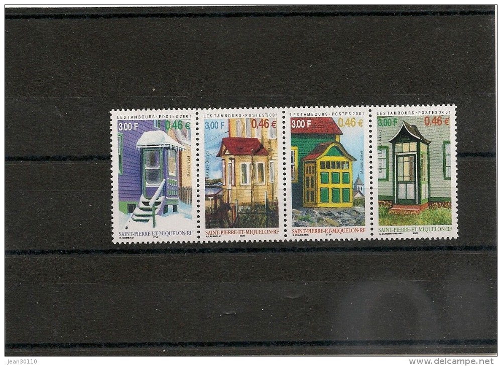 Saint Pierre Et Miquelon Années 1998-2001 Maisons Et Tambours N°Y/T 676/679-746/749-** - Collezioni & Lotti