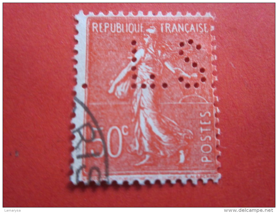 FRANCE -SEMEUSE N°223 PERFO . C.N.-INDICE 3 -Timbre Poste Perforé Perforés Perfins Perfin Perforation Lochung - Perfins