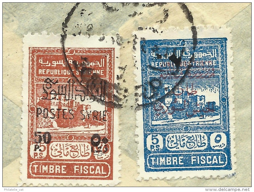FRANCE - SYRIE - Enveloppe De Damas Pour La France  Période 1940 - Aff. Fiscal Surchargés - A Voir - Lot P10813 - Lettres & Documents