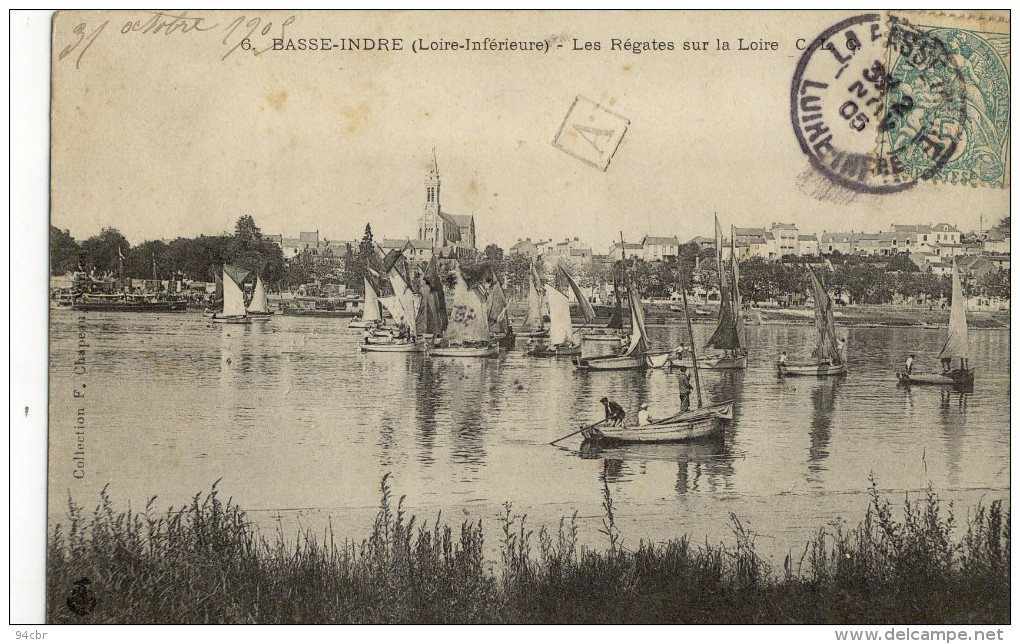 CPA.(44)   BASSE INDRE Les Regates Sur La Loire - Basse-Indre