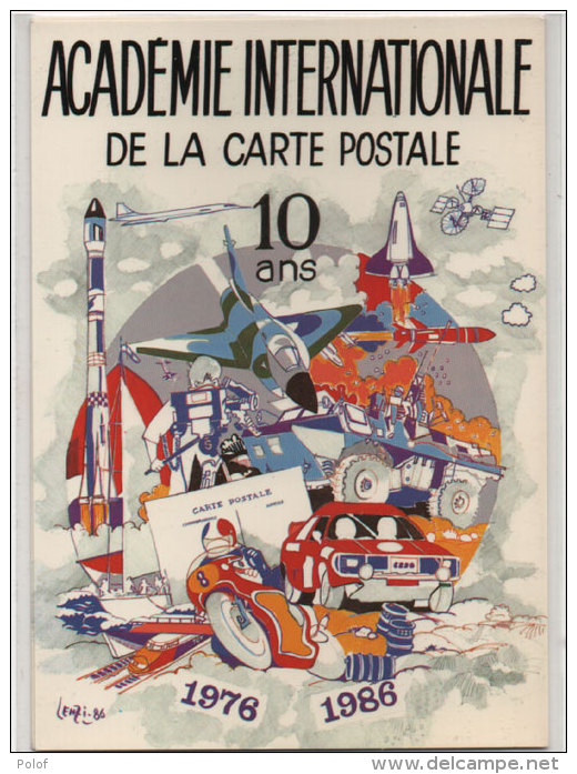 LENZI - Académie Internationale De La Carte Postale  - 10 Ans - 1976 - 1986  - Tirage Limité    (76371) - Lenzi