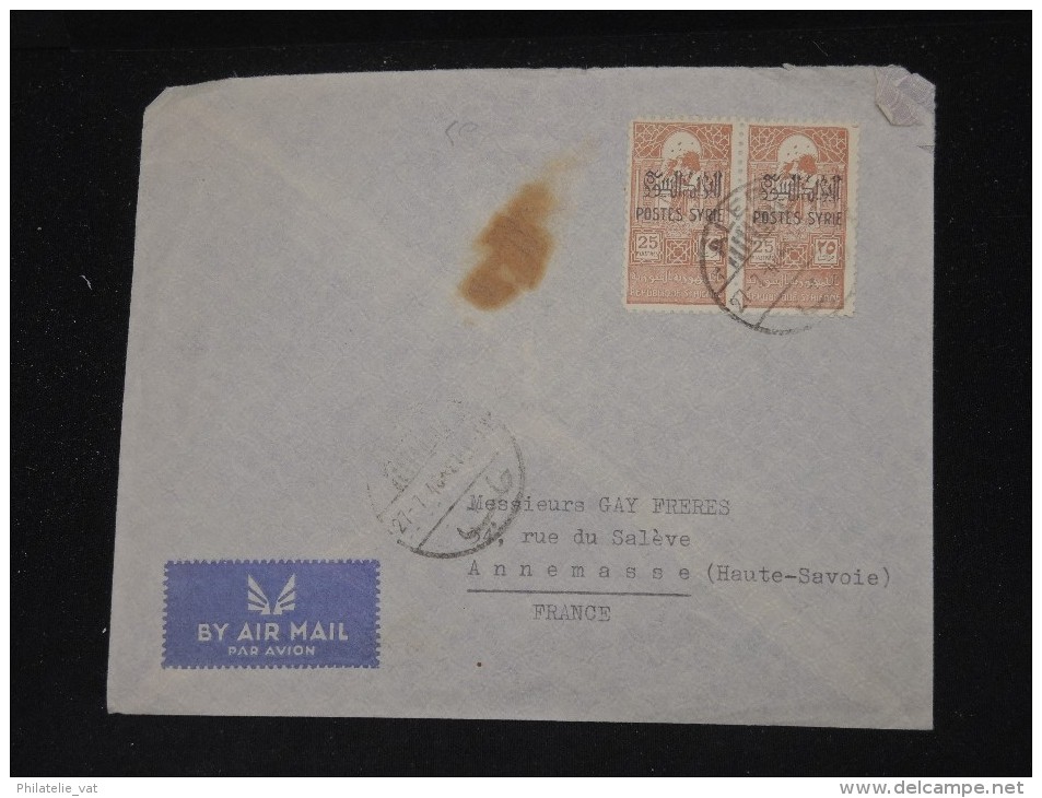 SYRIE - Enveloppe De Alep Pour La France En 1948 - Aff.  Fiscaux Surchargés - A Voir - Lot P10838 - Syrie