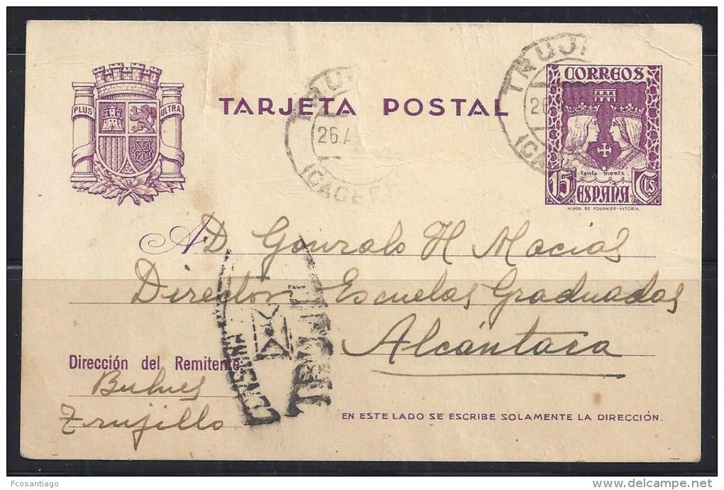 ESPAÑA. TARJETA POSTAL No. 81 CIRCULADA A ALCANTARA  Precio Cat&euro;11 - Otros & Sin Clasificación