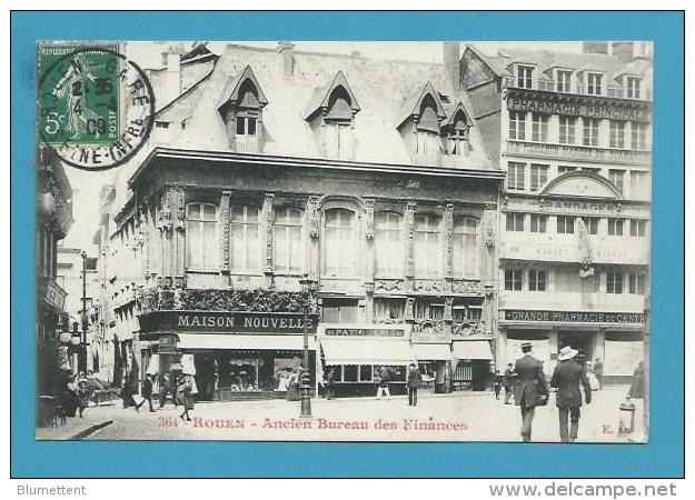 CPA 364 - Commerces Grande Pharmacie DuCentre - Ancien Bureau Des Finances ROUEN 76 - Rouen