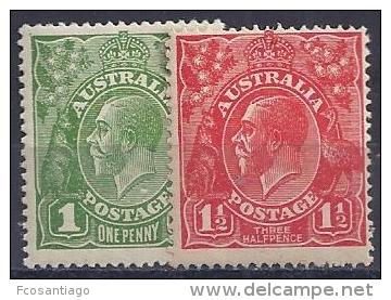 AUSTRALIE 1914-23 - YVERT# 18/20/22** Precio Cat. &euro;24.00 - Nuevos