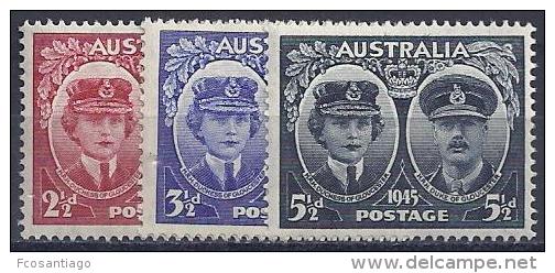 AUSTRALIE 1945 - YVERT# 146/8** Precio Cat. &euro;1.00 - Nuovi