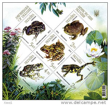 Ukraine 2012 Frogs Amphibians -  II   S/sh  MNH** - Kikkers