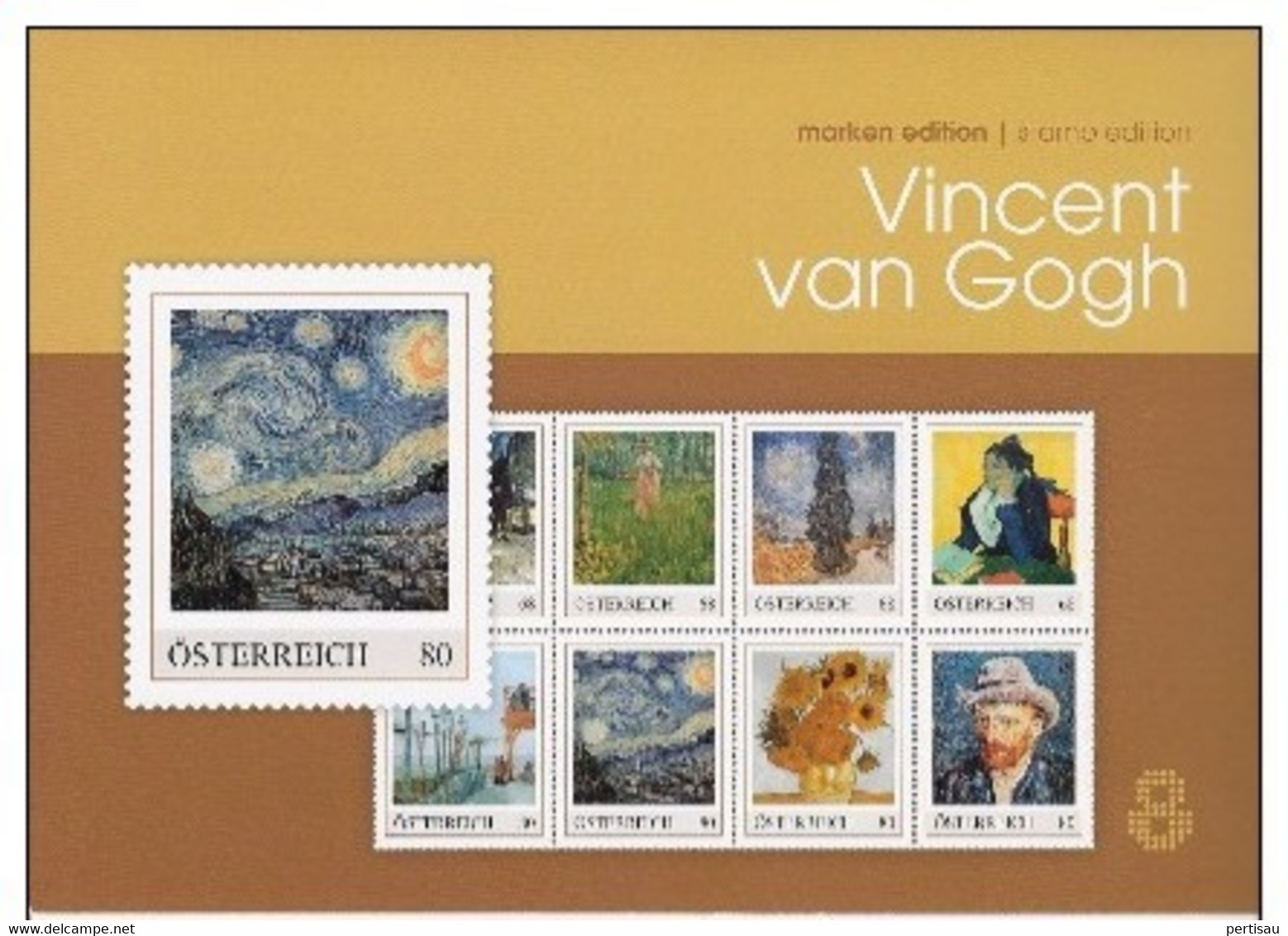 Map Kunst Vincent Van Gogh Met 8 Excl.zegels 2015 - Neufs