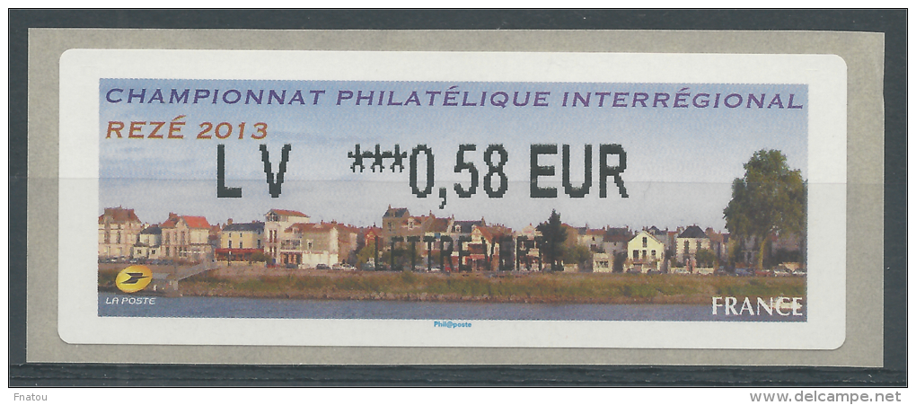 France, ATM Label,  Rezé, Trentemoult, River Loire, 0.58€, 2013, MNH VF - 2010-... Illustrated Franking Labels