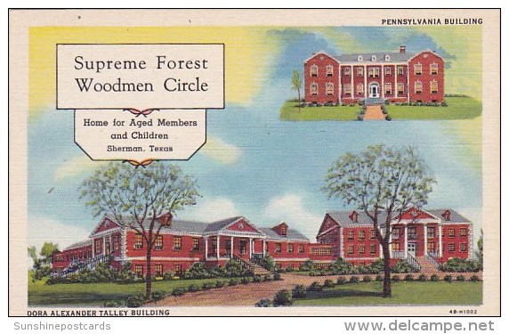 Texas Sherman Supreme Forest Woodmen Circle  Pennsylvania Building Dora Alexander Talley Building - Autres & Non Classés