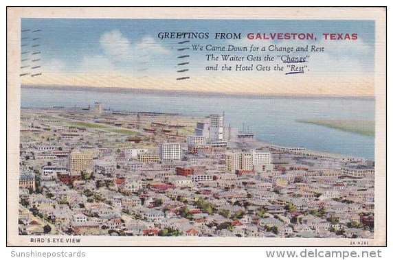 Texas Galveston Greetings From Galveston 1933 - Galveston