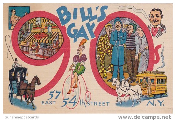 New York City Bill's Gay 90's 57 East 54 Th Street 1943 - Plaatsen & Squares