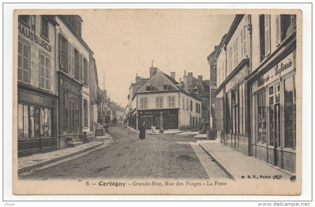 58 NIEVRE - CORBIGNY Grande Rue, Rue Des Forges, La Poste - Corbigny