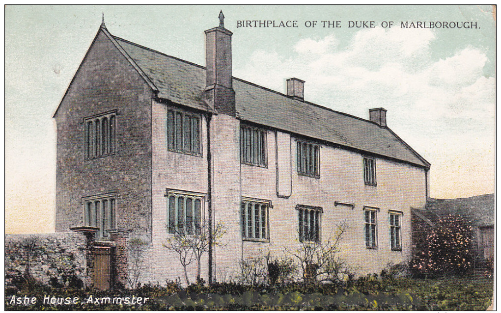 AXMINSTER, Devon, England, PU-1902; Ashe House, Birthplace Of The Duke Of Marlborough - Autres & Non Classés
