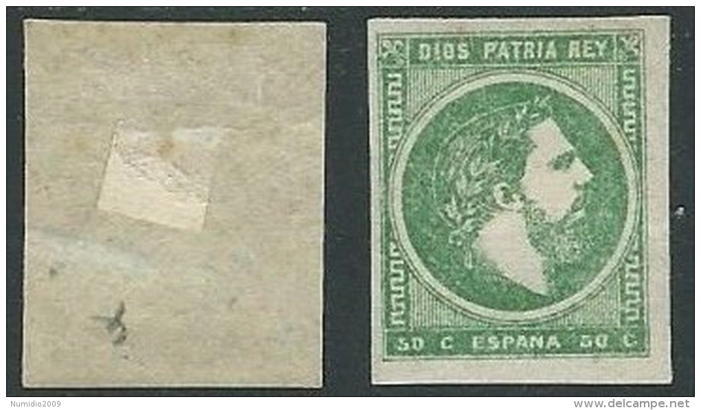 1875 SPAGNA INSURREZIONE CARLISTA 50 CENT II TIPO MH * - G45 - Carlistes