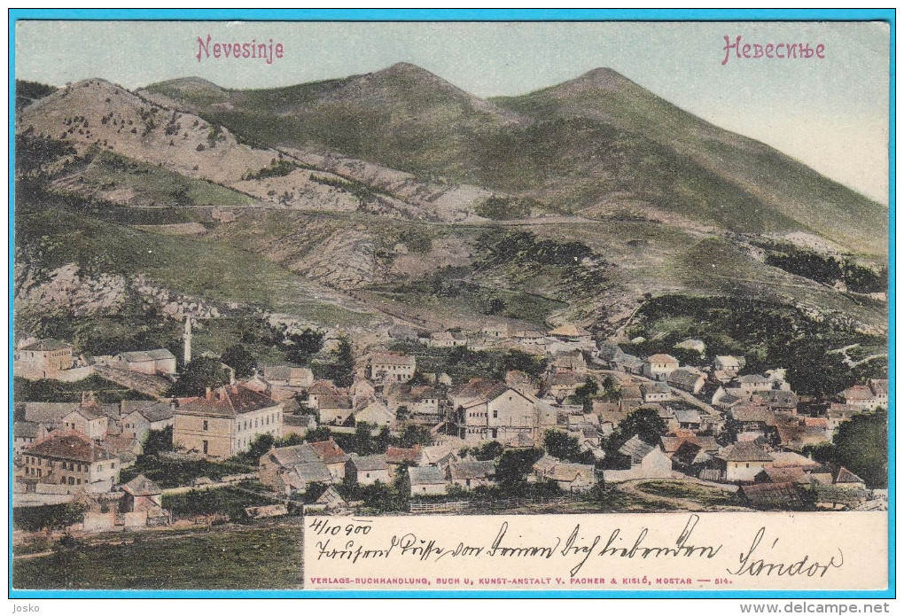 NEVESINJE   ( Bosnia And Herzegovina ) * Travelled 1900. * Islam Religion Mosque - Islam