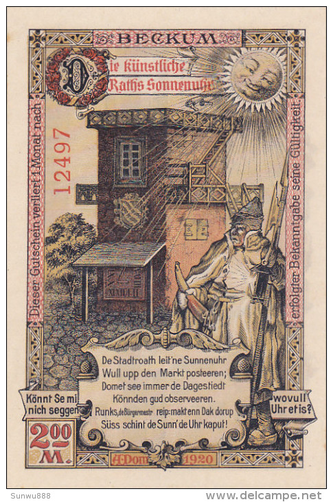 2 Mark - Beckum 1920 (FDC) - [11] Emissions Locales