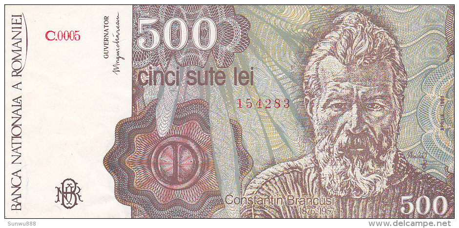 Roumania - 500 Lei - 500 Cinci Sute Lei (FDC) - Roumanie