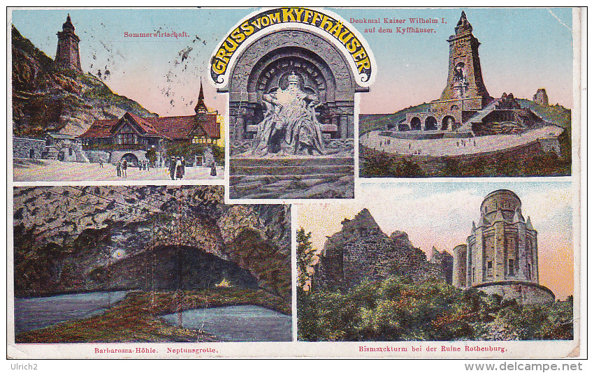 AK Gruss Vom Kyffhäuser - Mehrbildkarte - 1923 (18915) - Kyffhaeuser