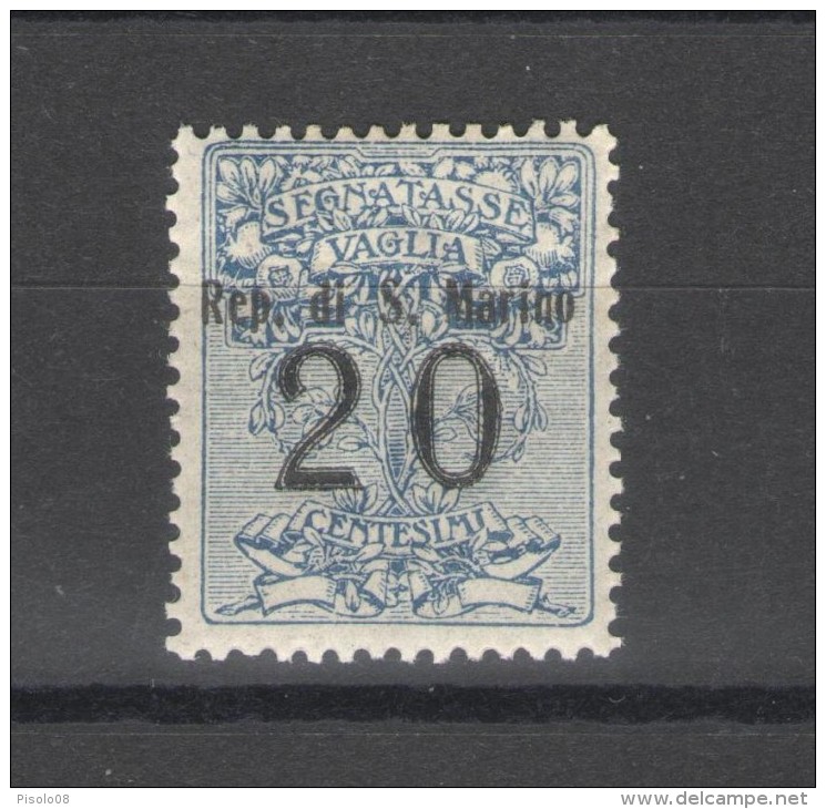 SAN MARINO 1924 SEGNATASSE PER VAGLIA 20 C. ** MNH - Timbres-taxe