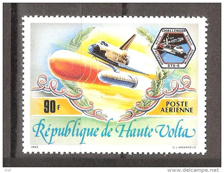 HAUTE VOLTA, 1983, Yvert N° 237, Espace, Lancement De La Navette Spatiale  US CHALLENGER, 90 F, Neuf **, TB - Africa