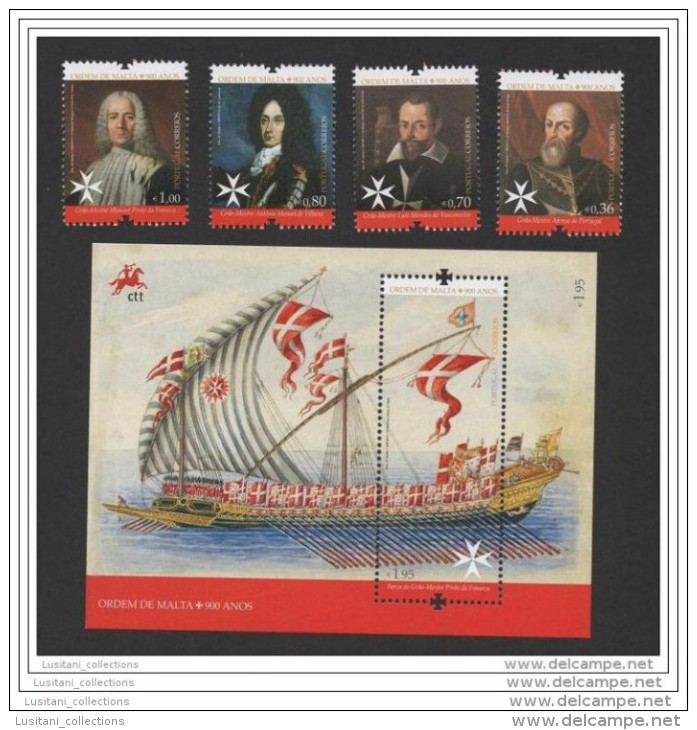 STAMPS BLOC SOUVENIR SHEET PORTUGAL 2013 900th ANNIVSERSARY OF THE ORDER OF MALTA Ships Boat Saling Ship Bateau Bateaux - Neufs