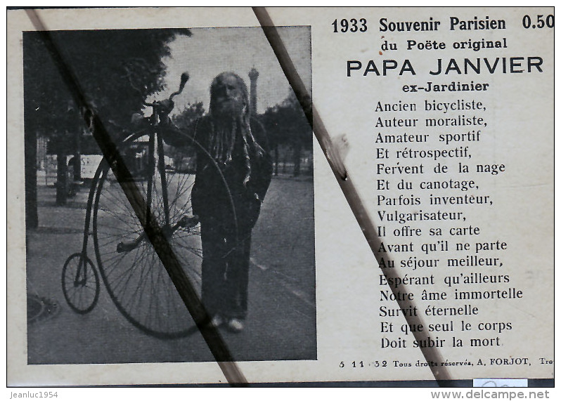 PARIS PAPA JANVIER 1933 - Petits Métiers à Paris