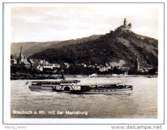 Braubach Am Rhein - S/w Mit Der Marksburg 6 - Braubach