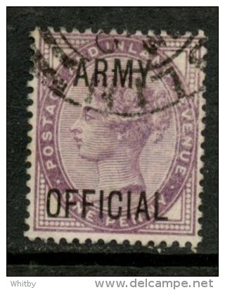 Great Britain 1896 1p Queen Victoria Army Overprint Issue #O55 - Service