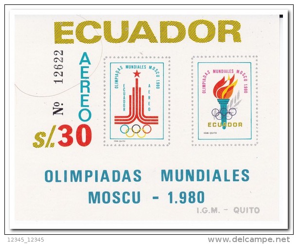 Ecuador 1980, Postfris MNH, Olympic Games - Ecuador