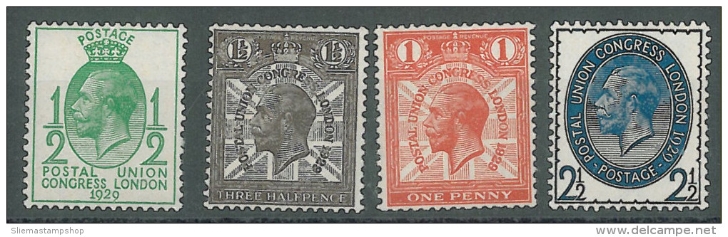 GREAT BRITAIN - 1929 Postal Union Congress - Unused Stamps