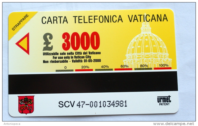 VATICANO 1998 - SCV 47 MILIONESIMA CARTA TELEFONICA. NUOVA - Vaticano