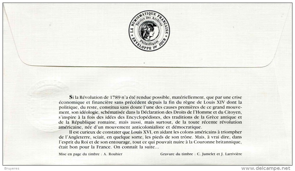 ENV PJ De 1989 Avec Timbres Et Illust; "Déclaration Des Droits De L'Homme - Articles VII à XI" Oblit. PJ Versailles - 1980-1989