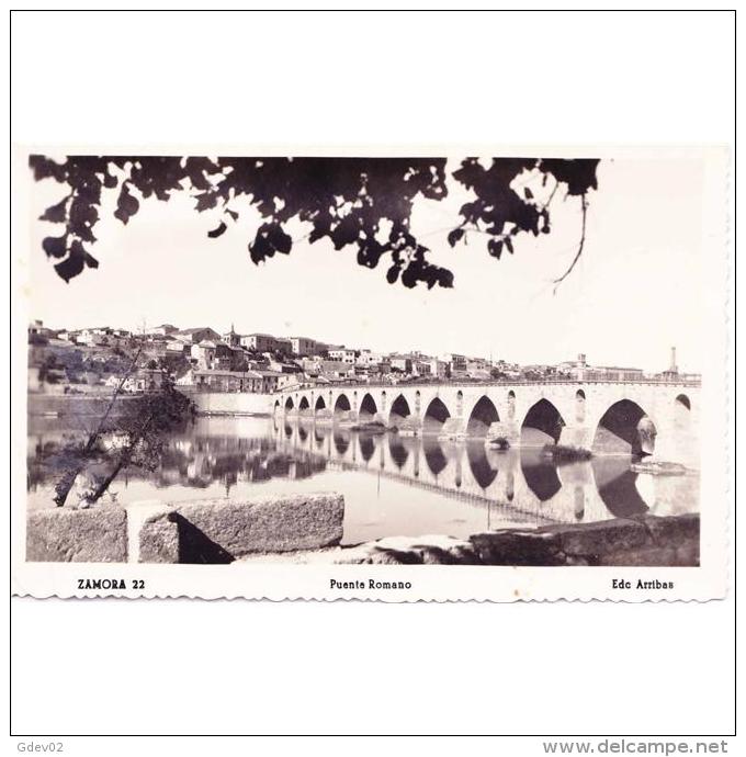 ZMRTPA4121-LFTD11540TEUESCASZAM.Tarjeta Postal De ZAMORA.Edificios,PUENTE ROMANO Sobre El RIO DUERO En ZAMORA - Zamora