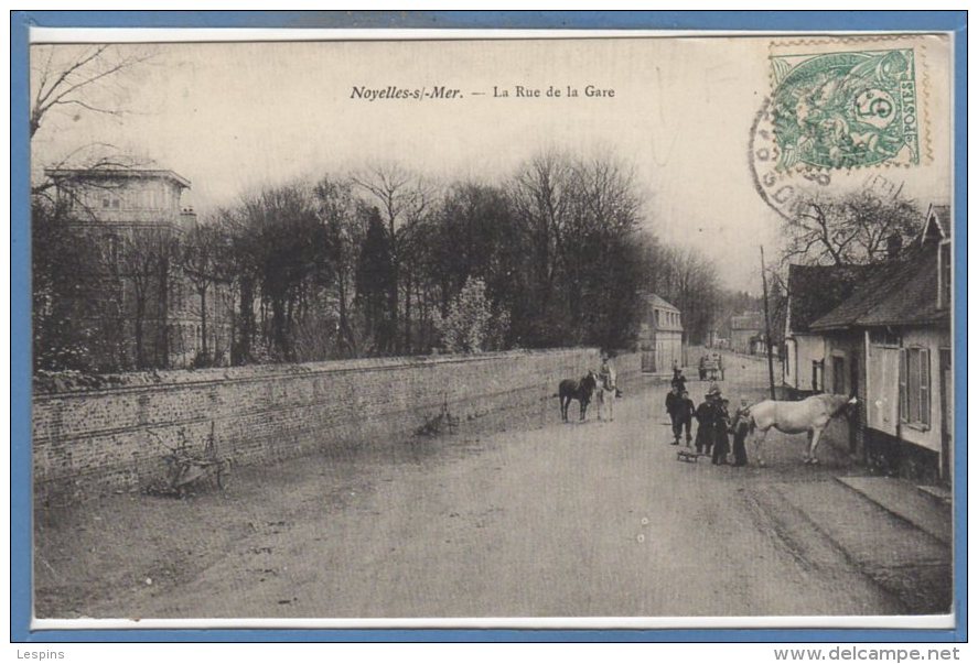 80 - NOYELLES Sur MER -- La Rue De La Gare - Noyelles-sur-Mer