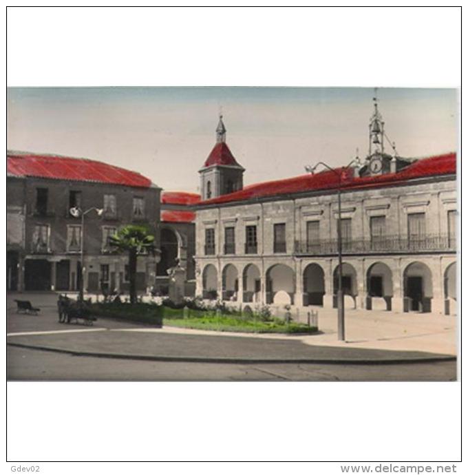 ZMRTPA4124-LFTD2096.Tarjeta Postal De ZAMORA.Edificios,jardines En La PLAZA DE ESPAÑA De BENAVENTE - Zamora