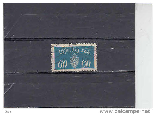 NORVEGIA  1933 - Unificato  T 19A - Stemma - Used Stamps