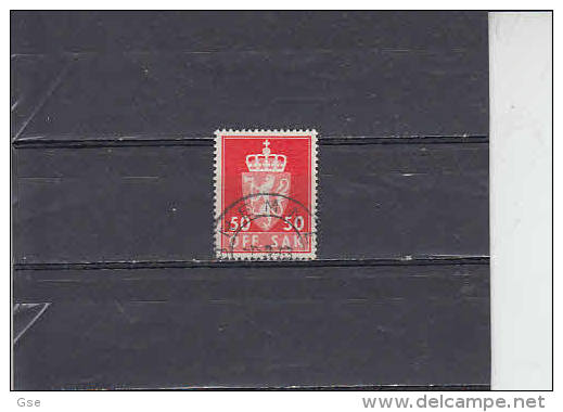 NORVEGIA  1955 - Unificato  T 79°  -  Stemma - Used Stamps