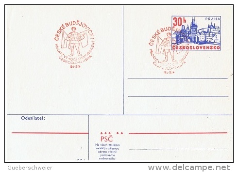 DR-L22 - TCHECOSLOVAQUIE Série De 10 Entiers Postaux De Prague Avec Obl. Drapeaux Et Porte-drapeaux Lieux Divers - Cartoline Postali