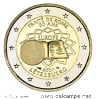 Luxemburgo  2euro Cc     2007  ( Tratado De Roma )     UNC - Luxemburg