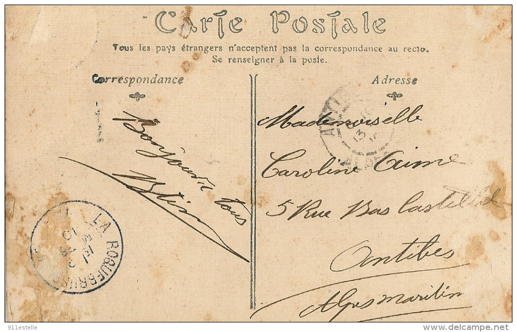 83 La ROQUEBRUSSANNE - Vue Générale  En 1910 , ( Carte Toillée Couleur ) - La Roquebrussanne