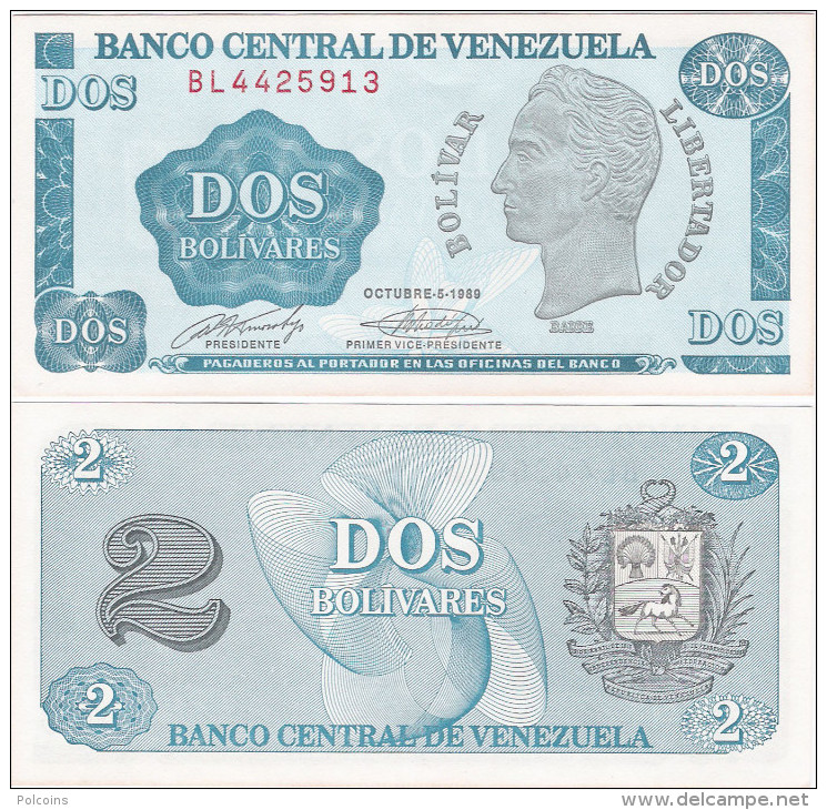 Venezuela 1989 - 2 Bolivares - Pick 69 UNC - Venezuela