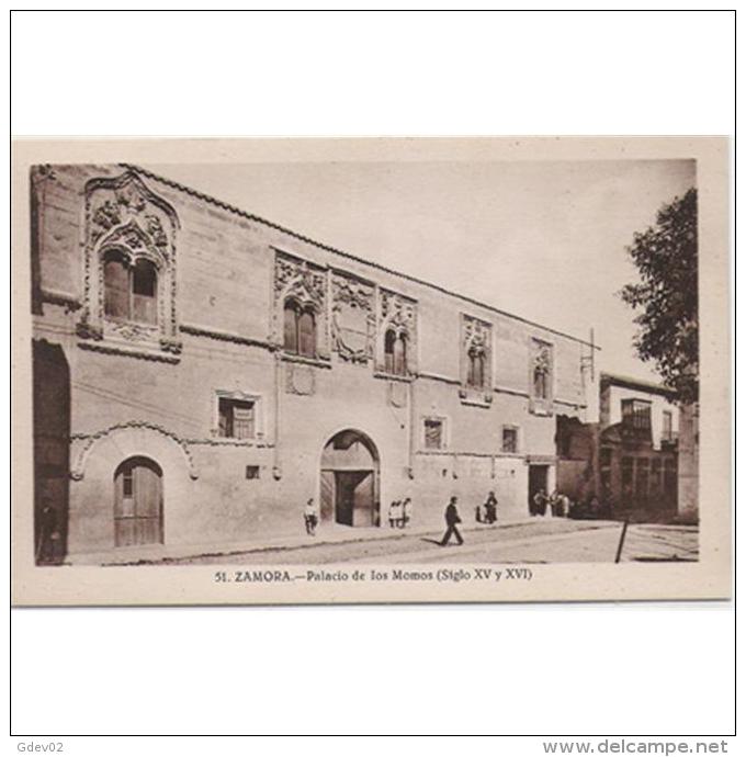 ZMRTPA4137-LFTD3863.Tarjeta Postal De ZAMORA.Edificios.arboles,parsonas.PALACIO DE LOS MOMOS En ZAMORA - Zamora