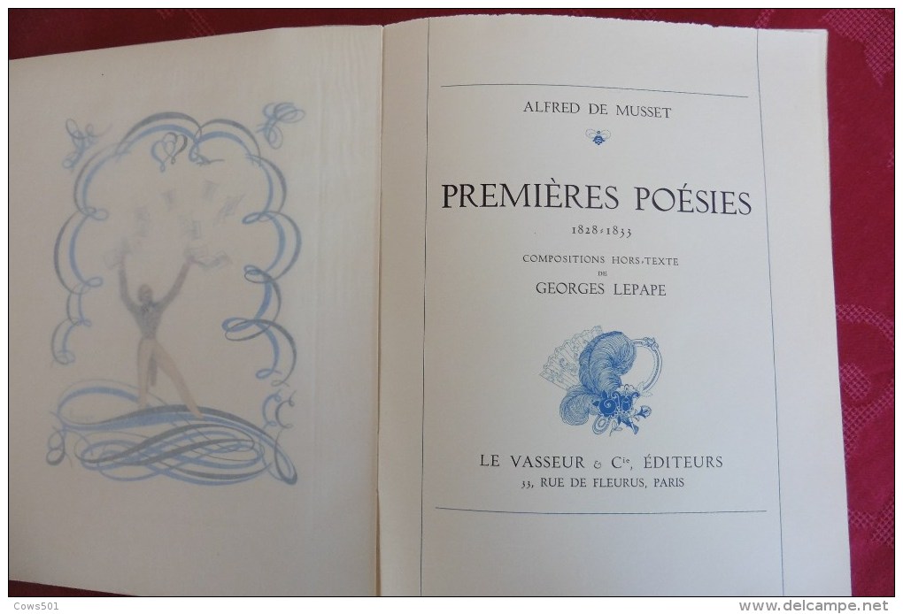 Alfred De Musset :Premières Poésies  1828/1833 :tirage 2810  Exemplaires - Auteurs Français