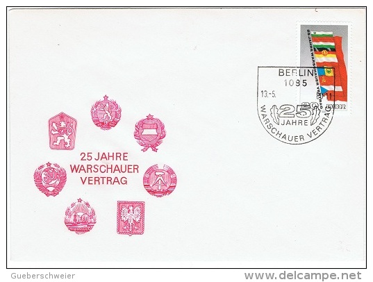 DR-L36 - ALLEMAGNE ORIENTALE N° 2168 Sur FDC - Drapeaux Des Etats Signataires Du Traité De Varsovie - 1971-1980