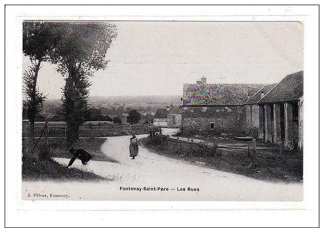 FONTENAY-SAINT-PERE : Les Rues - Tres Bon état - Autres & Non Classés