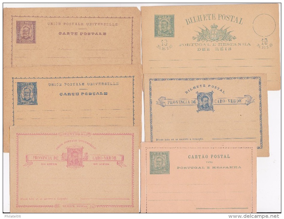 6 ENTIERS POSTAUX NEUFS PORTUGAL (FUNCHAL ET CAP VERT) - Altri & Non Classificati