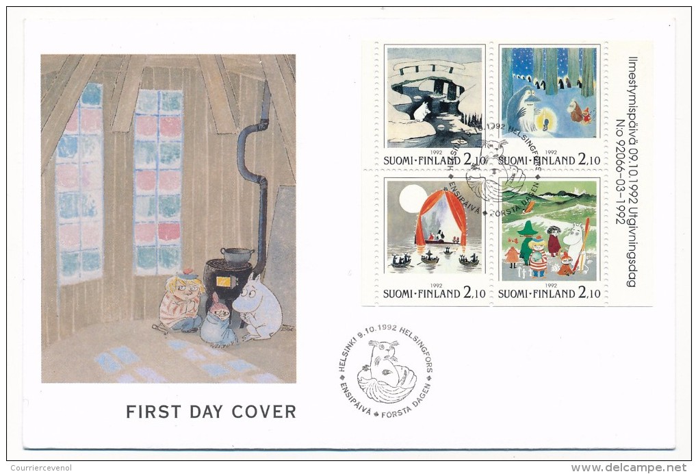 FINLANDE - Enveloppe FDC - 1189 / 1192 NORDIA '93, Helsinki - FDC