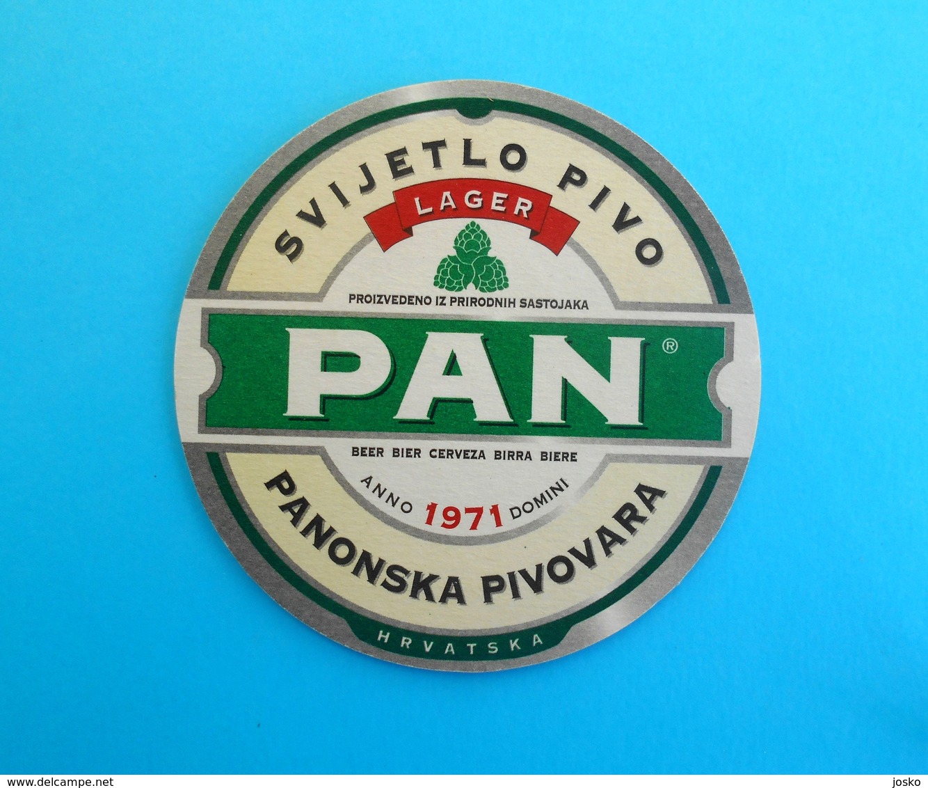 PAN BEER - Croatia Beer Coaster * Mat Bierdeckel Sous-bock Bocks Tapis De Bière Sottobicchiere Di Birra Posavaso - Beer Mats